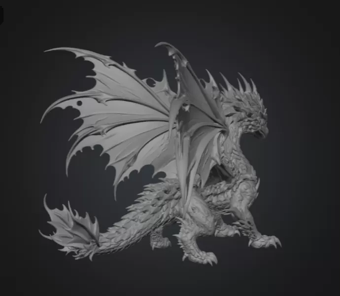 Celestial Tide Dragon STL File for 3D Print - Model preview 14