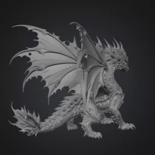 Celestial Tide Dragon STL File for 3D Print - Model thumbnail 14