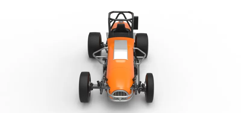 Dirt Silver Crown Champ car Version 2 Scale 1:25 - Model preview 8