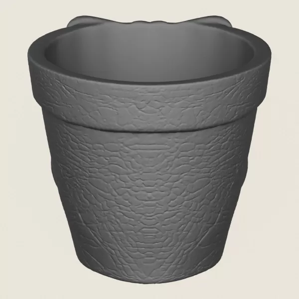 Dinosaur Trex Head Planter Print Ready 3D Model - Model preview 6