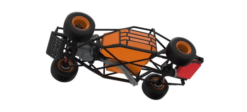 Vintage Dirt late model Race car Base Version 3 Scale 1:25 - Model preview 3