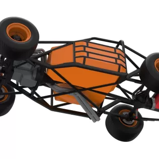 Vintage Dirt late model Race car Base Version 3 Scale 1:25 - Model thumbnail 3