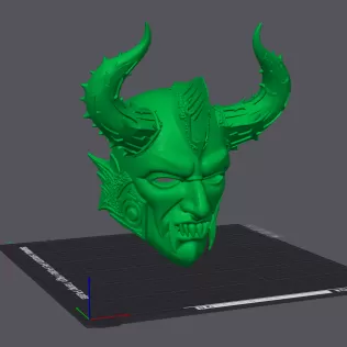 Dark Demon Horned Mask