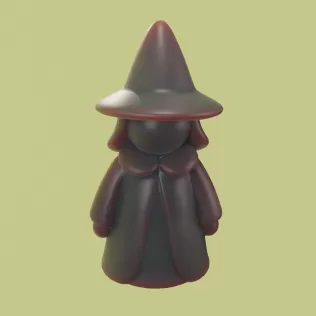 Chibi Witch 3D Printed Mold (STL) - Model thumbnail 2