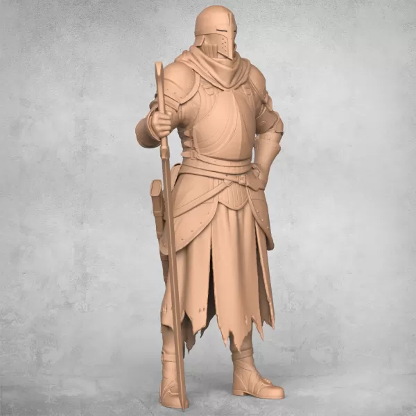 Medieval Warrior Statue - Model preview 3