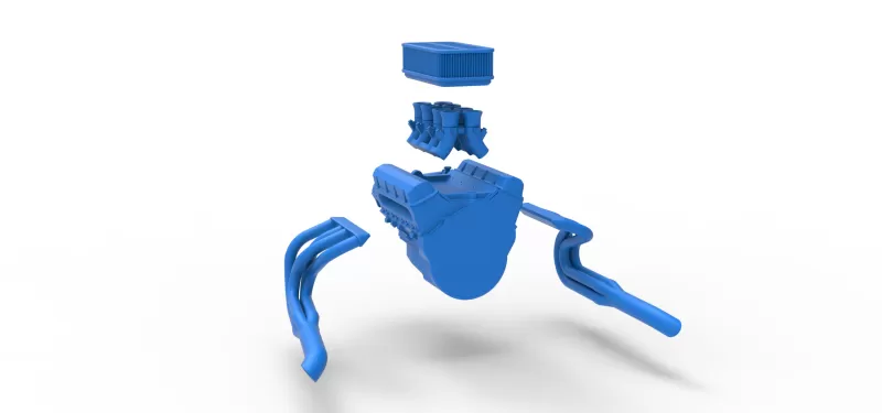 Engine of Silver Crown Car Scale 1:25 - Model preview 19