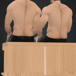 Zwei Männer in der sauna - Model thumbnail 3
