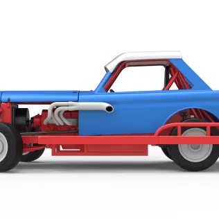 New Zealand Vintage Stock car while turning Scale 1:25 - Model thumbnail 9