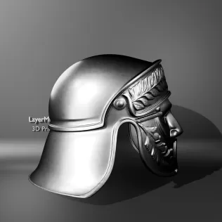 Roman Laurel Face Mask Helmet - Model thumbnail 3