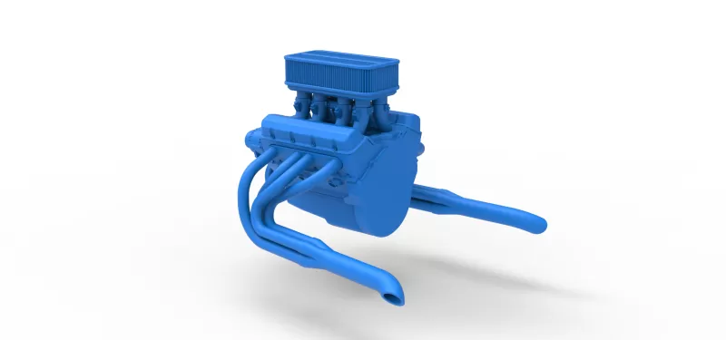 Engine of Silver Crown Car Scale 1:25 - Model preview 10