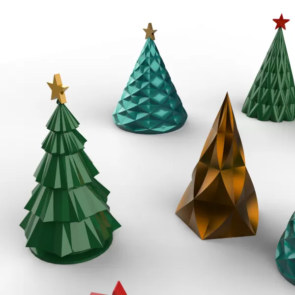 3D Christmas Tree, 10 pcs. Bundle for Christmas, Christmas Decor - Model preview 4
