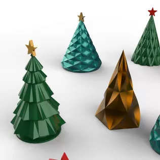 3D Christmas Tree, 10 pcs. Bundle for Christmas, Christmas Decor - Model thumbnail 4