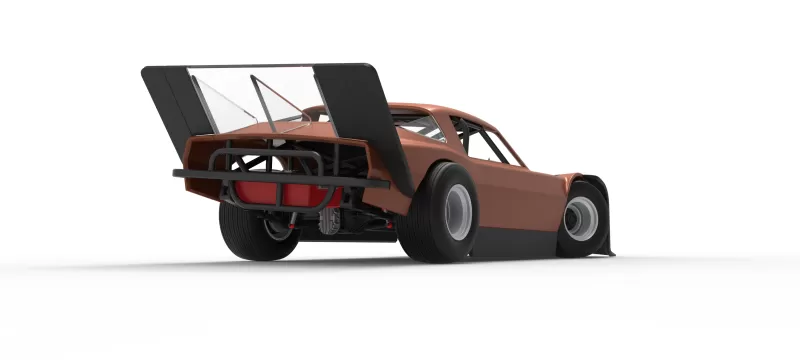 Vintage Dirt late model Race car V4 while turning Scale 1:25 - Model preview 19