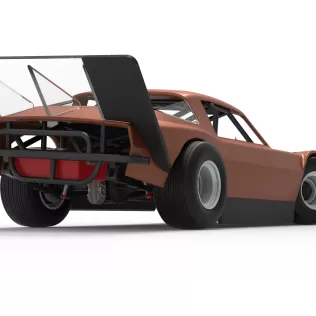 Vintage Dirt late model Race car V4 while turning Scale 1:25 - Model thumbnail 19