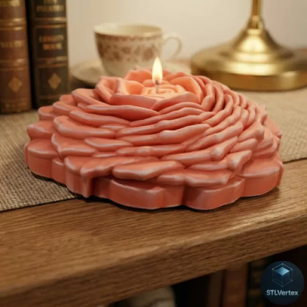 Lush Layered Begonia Bloom Printable 3D model - Model preview 1