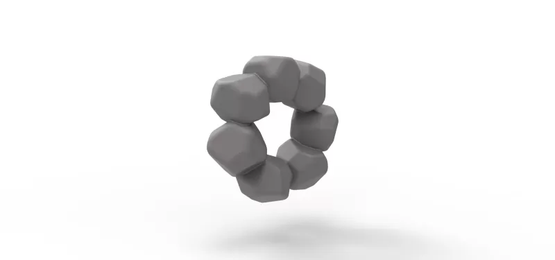 Stone cock ring - Model preview 8