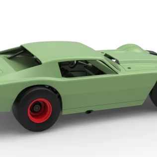 Vintage Dirt late model Race car Version 3 while turning 1:25 - Model thumbnail 20