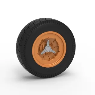 Wheel of Vintage Dirt race car V6 Scale 1:25