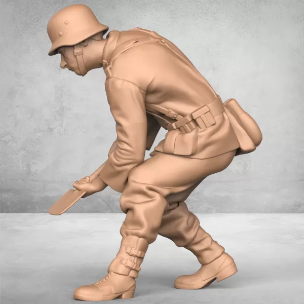 Army Soldier Digging Land - Model preview 3