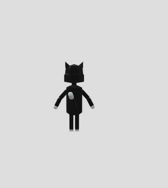 cat cartoon style - Model preview 3