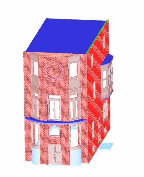 1:87 / H0 - Stadtvilla - Haus mit Erker - Komplettbausatz - Model preview 5