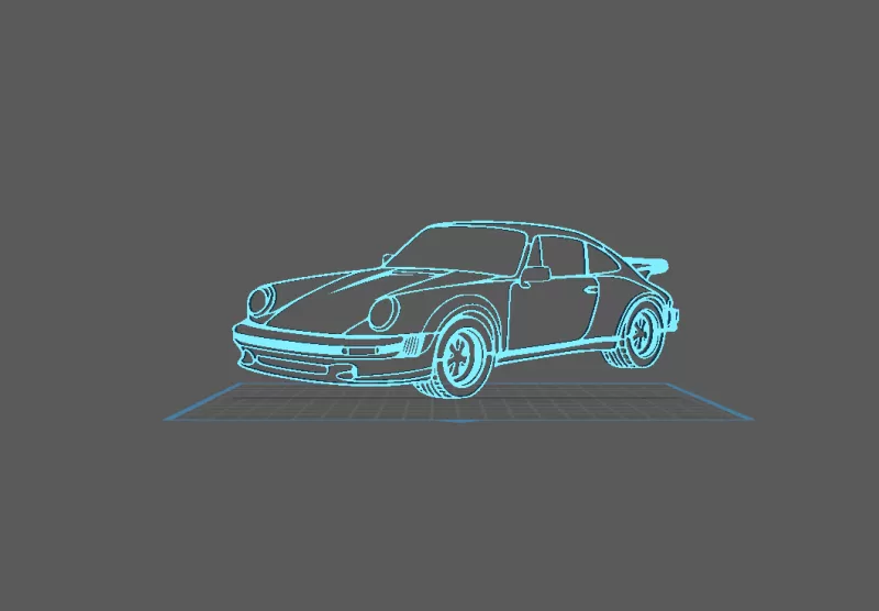 Porsche - 930 Turbo Wall Art - Model preview 2