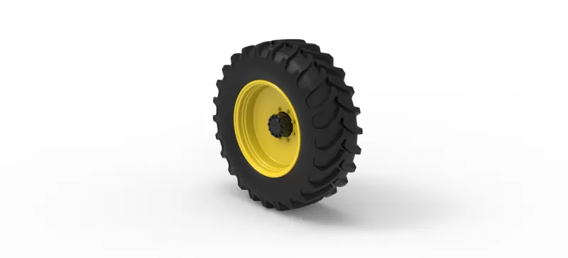Front wheel of Racing Combine Harvester Version 1 Scale 1:25 - Model preview 7