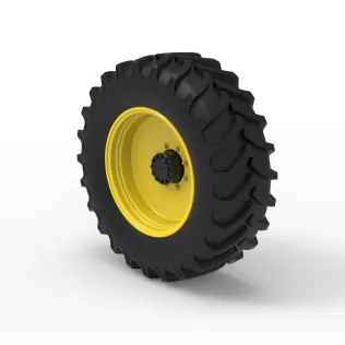 Front wheel of Racing Combine Harvester Version 1 Scale 1:25 - Model thumbnail 7