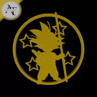 Goku - Dragon Ball - Silhouette - 2D Wall Art Decor