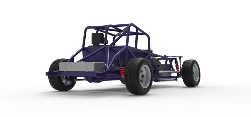 Canadian vintage modified stock car Base Scale 1:25 - Model preview 19