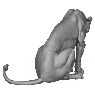 3D Printable Lioness