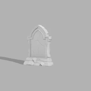 Gothic Tombstone - Halloween Grave Prop - Model thumbnail 2