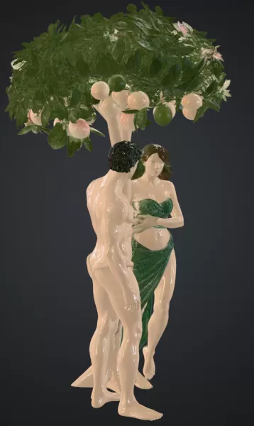 Adam und eva unter einem baum - Model preview 4