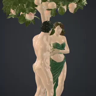Adam und eva unter einem baum - Model thumbnail 4