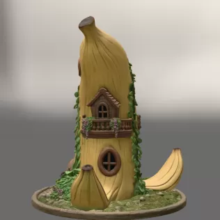 Banana Fantasy House STL File for 3D Printing - Model thumbnail 5
