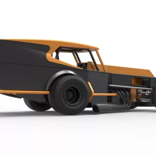 Vintage Dirt Modified stock car Version 5 while turning 1:25 - Model thumbnail 21