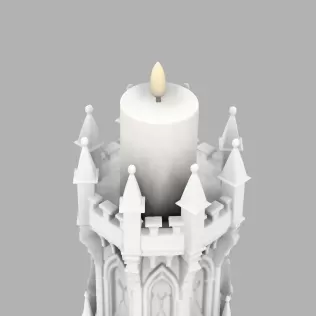 Complete Gothic Castle Set - 4 Towers + Dragon - Model thumbnail 8