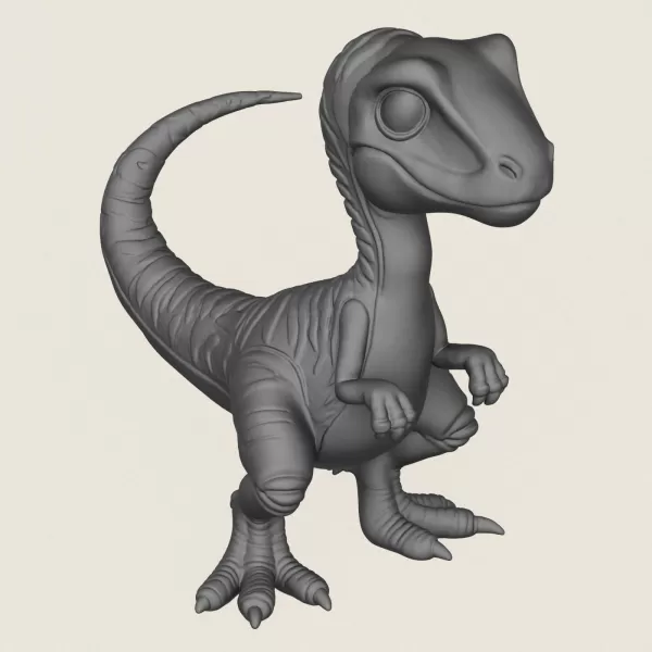 Raptor Toy Print Ready 3D Model - Model preview 4