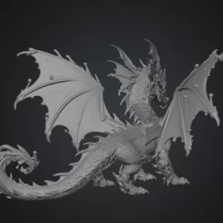🌊 Frostwave Water Dragon STL File for 3D Print - Model thumbnail 14