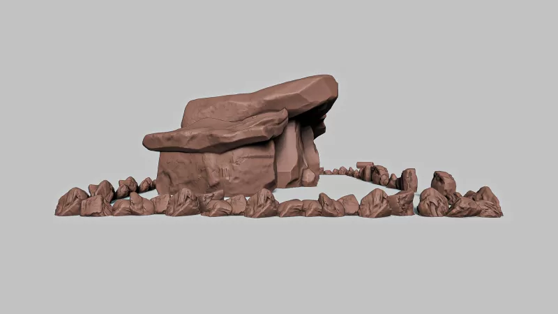 Stone Age Cartoon House 2 #RoZ - Model preview 8