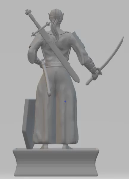 A 3D printed samurai-class board game figurine - Model preview 2