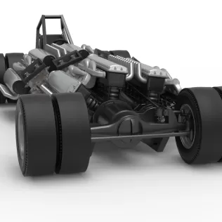 Vintage AWD Dragster Base Scale 1:25 - Model thumbnail 23