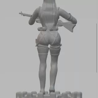 steampunk girl figurine - Model thumbnail 3