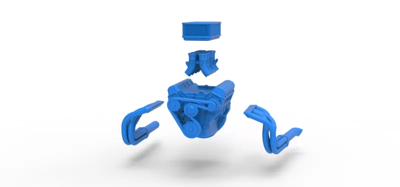 Engine of Silver Crown Car Scale 1:25 - Model preview 18