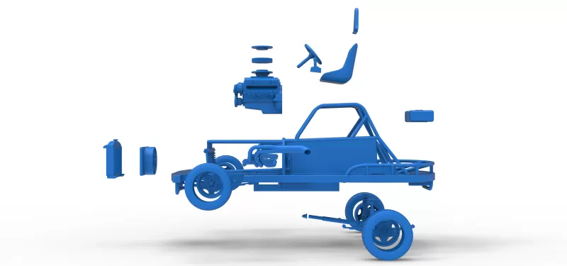 New Zealand Vintage Stock car Base Scale 1:25 - Model preview 20