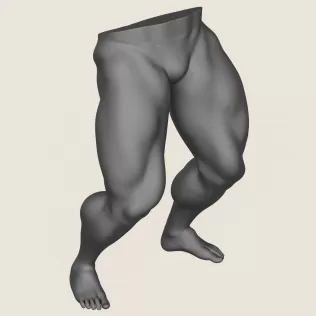 Muscular Man Leg Pose 09 - Model thumbnail 4