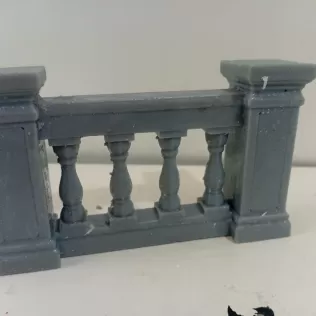 Architectural Balustrade – Resin Miniature Railing - Model thumbnail 6
