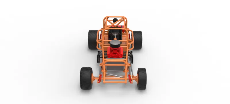Vintage Dirt Modified stock car Base Version 8 Scale 1:25 - Model preview 8