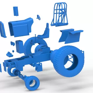 Fun short Pro Stock Pulling Tractor Version 4 Scale 1:25 - Model thumbnail 14