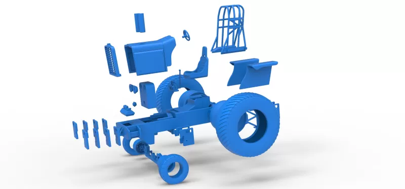 Fun short Pro Stock Pulling Tractor Version 4 Scale 1:25 - Model preview 14